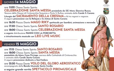 DAL 14 AL 16 MAGGIO 2026 – Festa di Santa Corona e Sant’Isidoro patroni